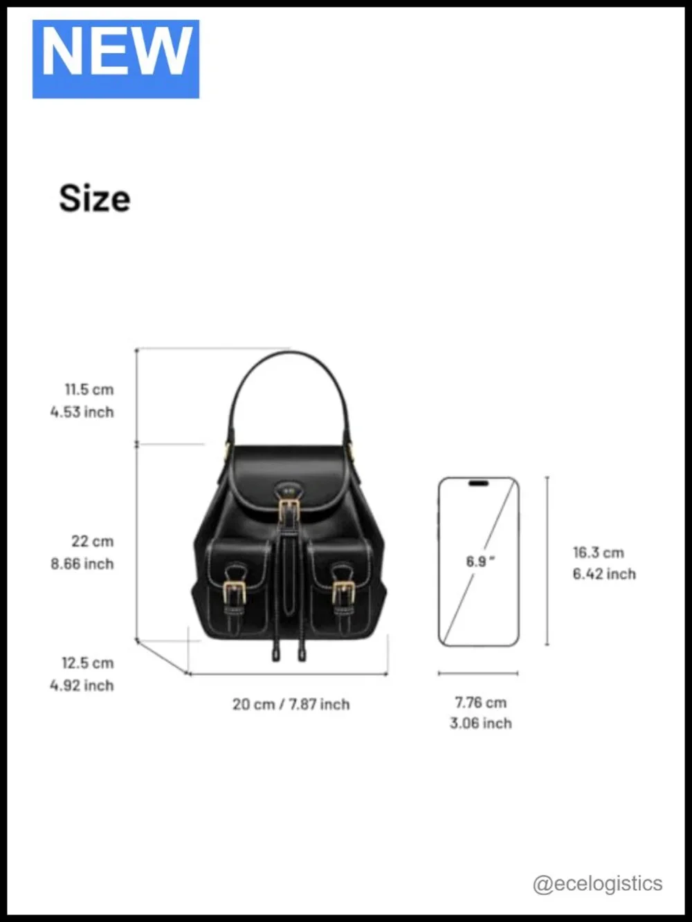 JW PEI Harper Vegan Leather Backpack with Buckle Pocket